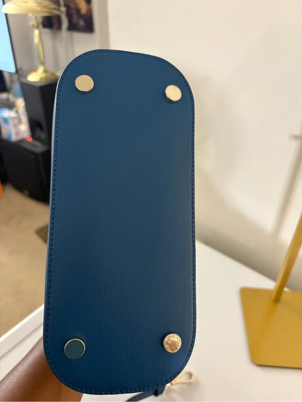 kate spade Blue Leather Dome Satchel Purse